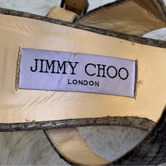 Jimmy Choo Women's Virtue Shimmer Snake Print Heels Size 40 - Picture 16 of 16